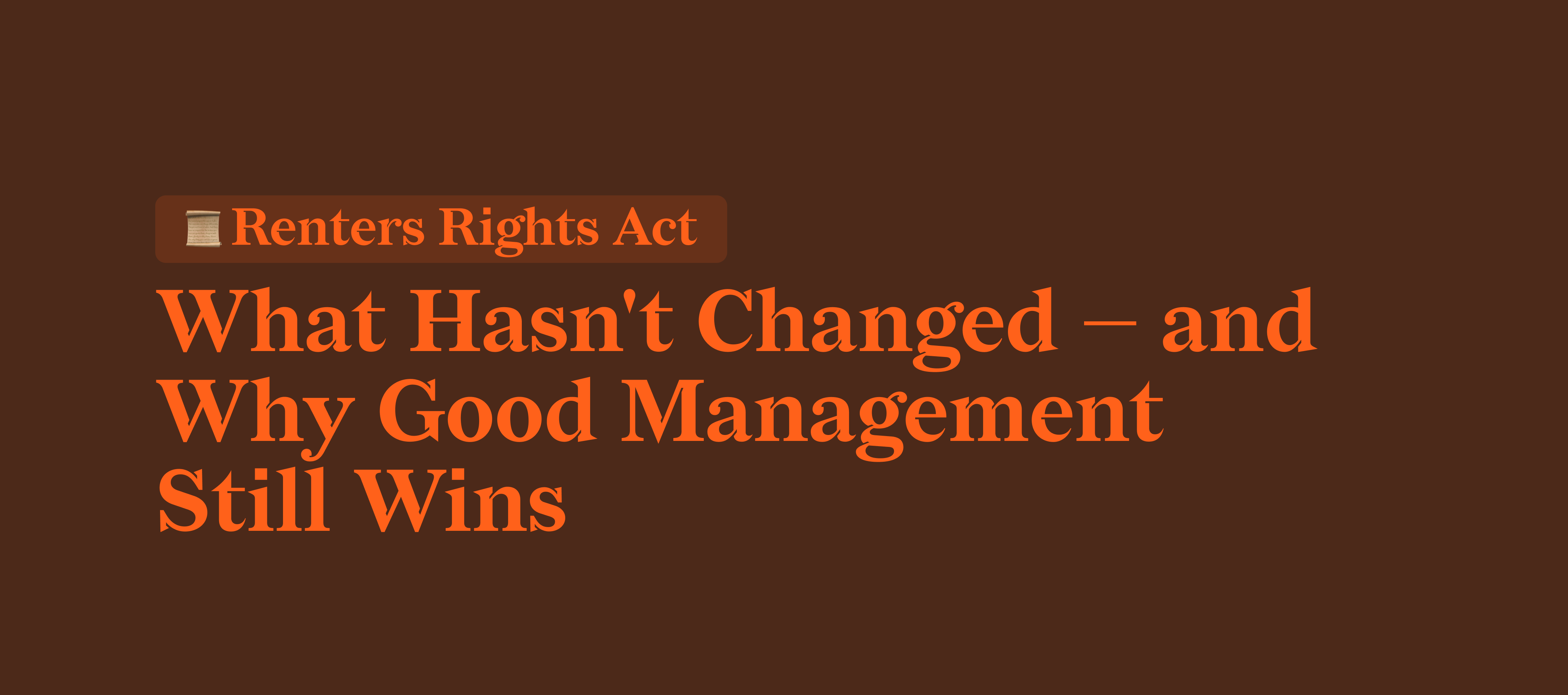 RRA: What Hasn't Changed; and Why Good Management Still Wins